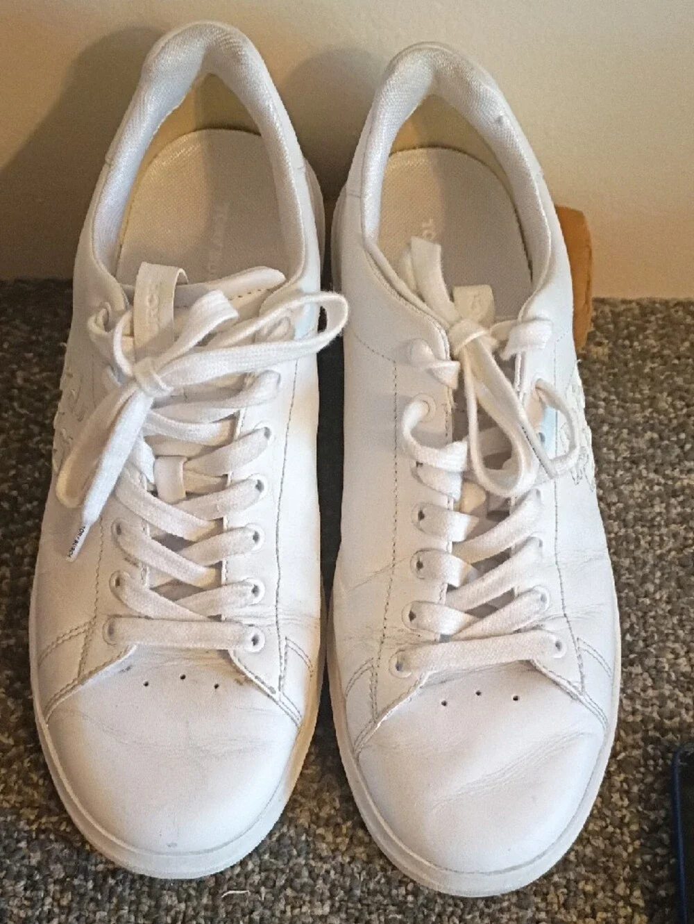 Tory Burch Double T Howell Court sneakers Classic Women’s White Lace-Up Size 9.5